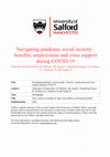 Research paper thumbnail of Navigating pandemic social security : benefits, employment and crisis support during COVID-19