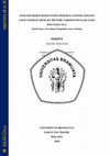 Research paper thumbnail of ANALISIS BEBAN KERJA PADA PEKERJA GUDANG BAGIAN COLD STORAGE DENGAN METODE CARDIOVASCULAR LOAD DAN NASA-TLX (Studi Kasus: Perusahaan Pengolahan Susu, Malang)