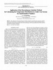 Research paper thumbnail of Application of the Discontinuous Galerkin method to computation of ice crystal scattering properties