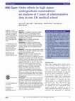 Research paper thumbnail of Order effects in high stakes undergraduate examinations: an analysis of 5 years of administrative data in one UK medical school