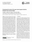 Research paper thumbnail of Estimating the location of the open-closed magnetic field line boundary from auroral images