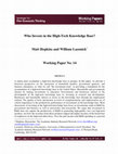 Research paper thumbnail of Who Invests in the High-Tech Knowledge Base?