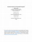 Research paper thumbnail of Innovative enterprise and sustainable prosperity