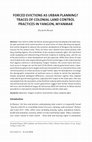 Research paper thumbnail of Forced Evictions as Urban Planning? Traces of Colonial Land Control Practices in Yangon, Myanmar