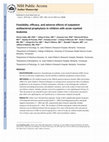 Research paper thumbnail of Feasibility, efficacy, and adverse effects of outpatient antibacterial prophylaxis in children with acute myeloid leukemia