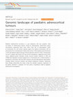 Research paper thumbnail of Genomic landscape of paediatric adrenocortical tumours