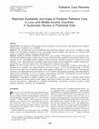 Research paper thumbnail of Reported Availability and Gaps of Pediatric Palliative Care in Low- and Middle-Income Countries: A Systematic Review of Published Data