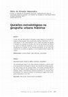 Research paper thumbnail of Questões metodológicas na geografia urbana histórica