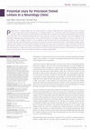 Research paper thumbnail of Potential Uses for Precision Tinted Lenses in a Neurology Clinic