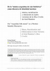 Research paper thumbnail of De la “música argentina de raíz folclórica”
como discurso de identidad mestiza (Misa Criolla) / 2024