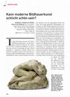 Research paper thumbnail of Kann moderne Bildhauerkunst schlicht schön sein?; Rezension zu Söke Dinkla (Hg.): Schönheit. Lehmbruck & Rodin. Meister der Moderne, München 2019