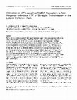 Research paper thumbnail of Activation of AP5-sensitive NMDA Receptors is Not Required to Induce LTP of Synaptic Transmission in the Lateral Perforant Path