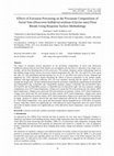 Research paper thumbnail of Effects of Extrusion Processing on the Proximate Compositions of Aerial Yam (Dioscorea bulbifera)-soybean (Glycine max) Flour Blends Using Response Surface Methodology