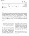 Research paper thumbnail of Analyzing the Cultural Contradictions of Authenticity: Theoretical and Managerial Insights from the Market Logic of Conscious Capitalism