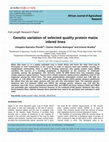 Research paper thumbnail of Genetic variation of selected quality protein maize inbred lines