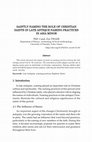 Research paper thumbnail of SAINTLY NAMING: THE ROLE OF CHRISTIAN SAINTS IN LATE ANTIQUE NAMING PRACTICES IN ASIA MINOR (Part)