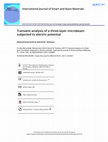 Research paper thumbnail of Transient analysis of a three-layer microbeam subjected to electric potential