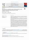 Research paper thumbnail of Brief report on a systematic review and meta-analysis of early childhood educational programming and teenage pregnancy prevention