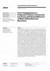 Research paper thumbnail of Tumor angiogenesis as a prognostic predictor in pancreatic cancer