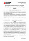 Research paper thumbnail of Investigating the Applicability of the Newtonian Gravity Concept Inventory to First Year College Students