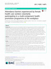 Research paper thumbnail of Attendance barriers experienced by female health care workers voluntarily participating in a multi-component health promotion programme at the workplace