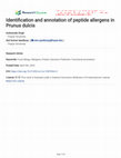 Research paper thumbnail of Identification and Annotation of Peptide Allergens in Prunus dulcis