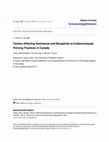 Research paper thumbnail of Factors Affecting Resistance and Receptivity to Evidence-based Policing Practices in Canada