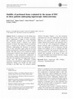 Research paper thumbnail of Stability of peritoneal tissue evaluated by the means of DSC in obese patients undergoing laparoscopic cholecystectomy