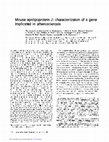 Research paper thumbnail of Mouse apolipoprotein J: characterization of a gene implicated in atherosclerosis