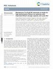 Research paper thumbnail of Mesoporous Co3O 4@CdS nanorods as anode for high-performance lithium ion batteries with improved lithium storage capacity and cycle life