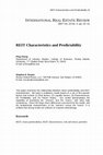 Research paper thumbnail of REIT Characteristics and Predictability