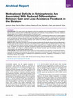 Research paper thumbnail of Motivational Deficits in Schizophrenia Are Associated With Reduced Differentiation Between Gain and Loss-Avoidance Feedback in the Striatum