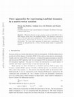 Research paper thumbnail of Three approaches for representing Lindblad dynamics by a matrix-vector notation