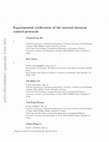 Research paper thumbnail of Experimental verification of the inertial theorem control protocols