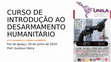 Research paper thumbnail of CURSO DE INTRODUÇÃO AO DESARMAMENTO HUMANITÁRIO 29jun