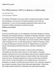 Research paper thumbnail of Two PhD positions (100%) in didactics of philosophy