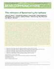 Research paper thumbnail of The relevance of Spearman's g for epilepsy