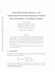 Research paper thumbnail of Analytically periodic solutions to the three-dimensional Euler–Poisson equations of gaseous stars with a negative cosmological constant