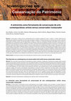 Research paper thumbnail of A entrevista como ferramenta de conservação de arte contemporânea: artista versus conservador-restaurador