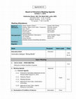 Research paper thumbnail of Board of Directors Meeting Agenda