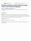 Research paper thumbnail of Nonlinear Analysis in p-Vector Spaces for Singe-Valued 1-Set Contractive Mappings