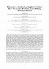 Research paper thumbnail of BioLearner: A Machine Learning-Powered Smart Heart Disease Risk Prediction System Utilizing Biomedical Markers