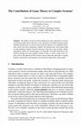 Research paper thumbnail of The Contribution of Game Theory to Complex Systems