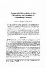 Research paper thumbnail of Community reforestation in the Philippines: An evaluation of community contracts