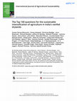 Research paper thumbnail of The Top 100 questions for the sustainable intensification of agriculture in India’s rainfed drylands