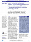 Research paper thumbnail of Effects of exercise intensity and nutrition advice on myocardial function in obese children and adolescents: a multicentre randomised controlled trial study protocol