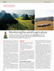 Research paper thumbnail of Monitoring the world's agriculture