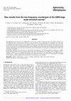 Research paper thumbnail of New results from the low-frequency counterpart of the XMM large scale structure survey