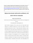 Research paper thumbnail of High precision dynamic multi-interface profilometry with optical coherence tomography