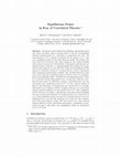 Research paper thumbnail of Equilibrium Points in Fear of Correlated Threats